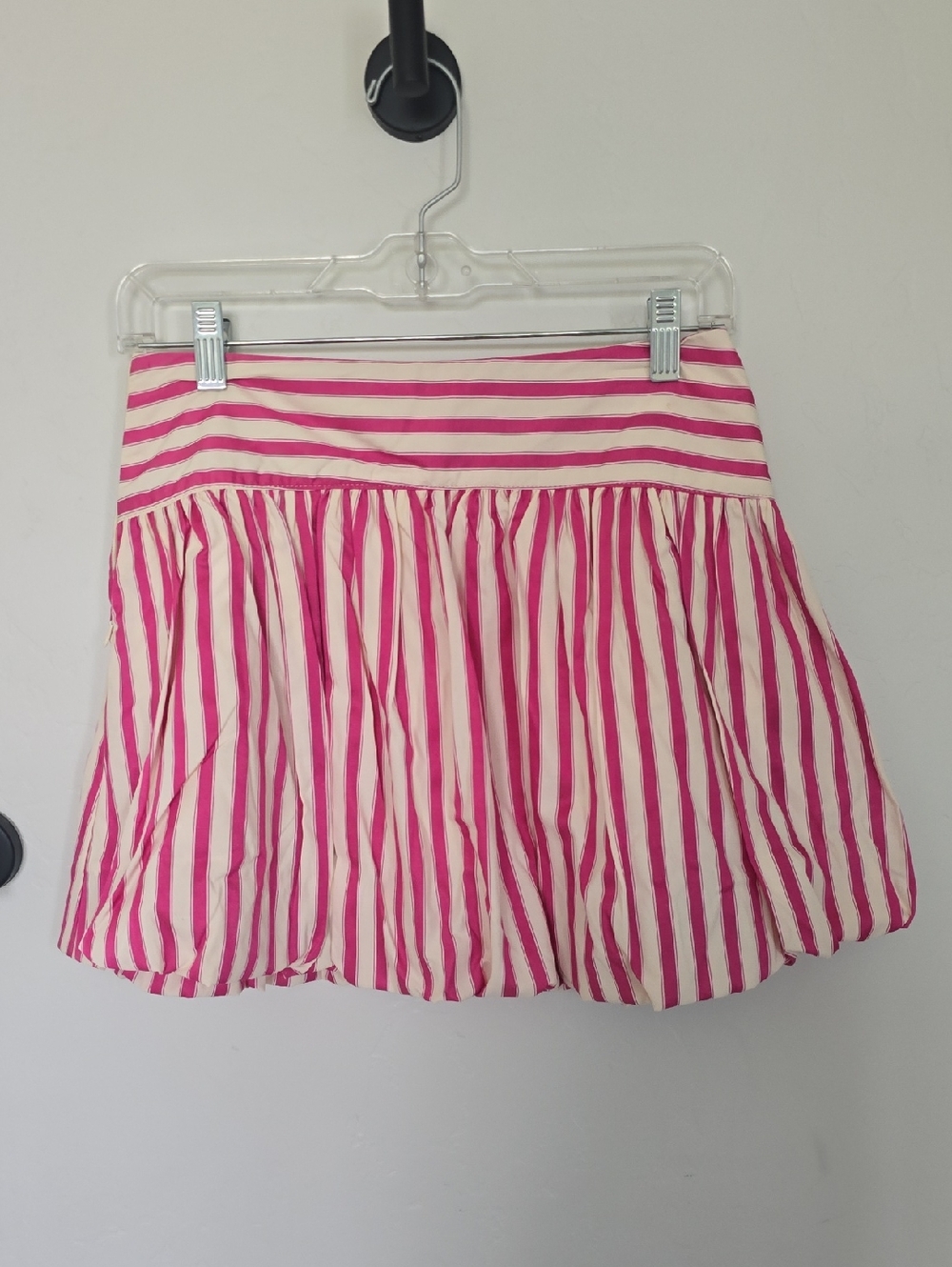 Pink Lily Pink and White Striped Circle Skirt